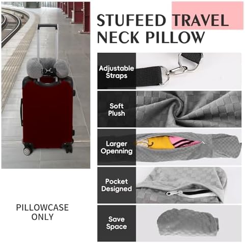 Stuffable Neck Pillow for Travel, Packable Neck Pillow - Image 3