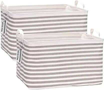 Sea Team Rectangle Open-Top Canvas Storage Basket by SeaTeam