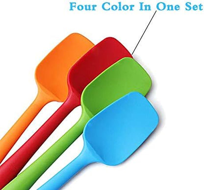 4 Piece Silicone Spatulas Heat Resistant 11inch Large Rubber Spatulas - Image 4