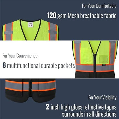 JKSafety Safety Vest for men women Hi Vis Vest - Image 4