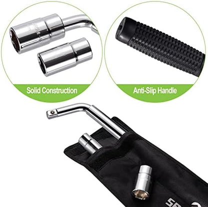 Spurtar Telescoping Lug Wrench 1/2 Drive 17/19mm 21/23mm Sockets - Image 4
