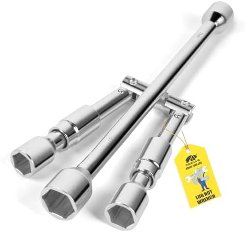 MIKKUPPA 4 Way Folding Lug Wrench, 4 Way Sliding Wheel Lug Nut Wrench by MIKKUPPA