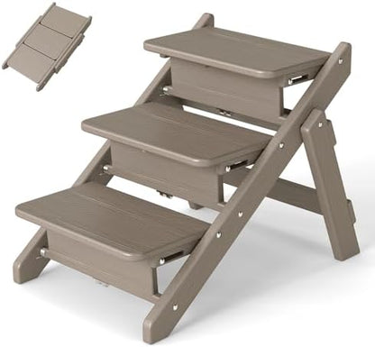 GREENVINES Foldable Dog Stairs & Steps, 2-in-1 HDPE Pet Ramp by GreenVines