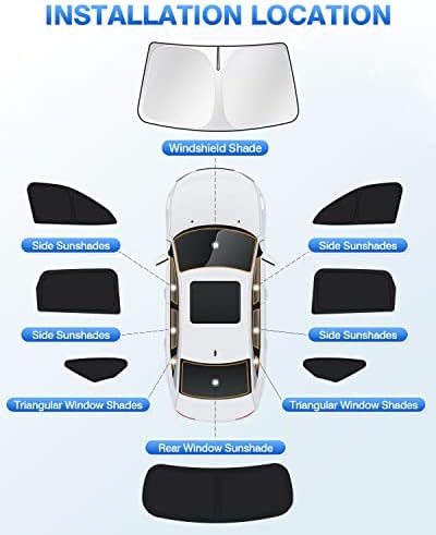 Canvcle Windshield Sun Shade for 2021-2025 2026 Kia Sorento Accessories Side - Image 6