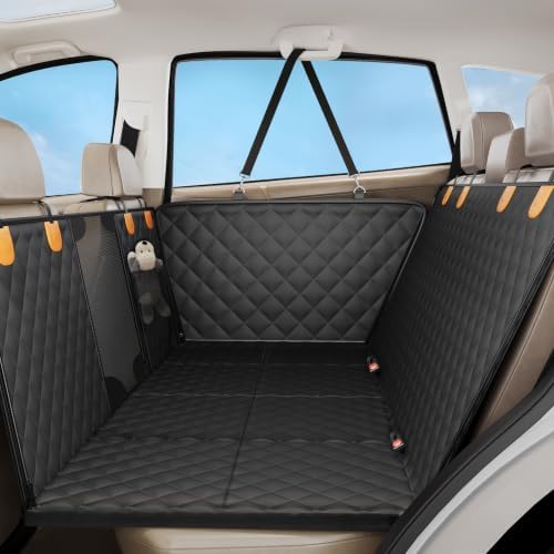 Dog Car Seat Cover for Back Seat, Hard Bottom Back Seat Extender by SMATTO