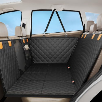 Dog Car Seat Cover for Back Seat, Hard Bottom Back Seat Extender by SMATTO