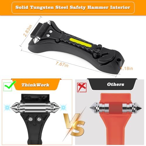 THINKWORK 2PC 2-in-1 Car Window Breaker - Image 2