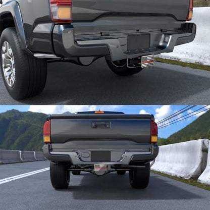 Heavy American Flag Metal Trailer Hitch Cover - Image 7