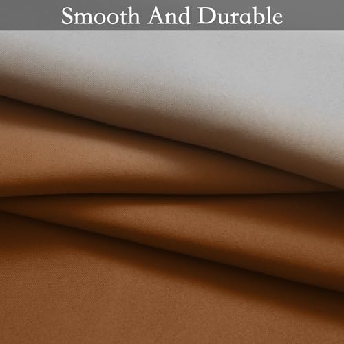 SimpleHome Burnt Orange to Grey White Ombre Room Darkening Curtains 63 Inch - Image 6