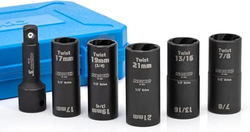 NEIKO 02340A Twist Socket Set, SAE & Metric, 1/2 Inch Dr. Impact Flip, 6 Point - Image 4
