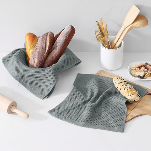 Kitinjoy 100% Cotton Waffle 6-Pack Kitchen Towels - Image 2