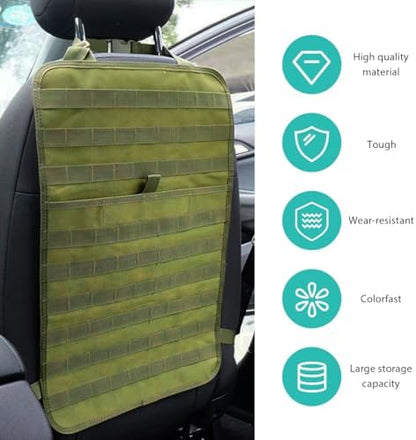 Car Seat Back Organizer, Tactical MOLLE Sag Proof Vehicle Panel Backseat Cover - Image 3