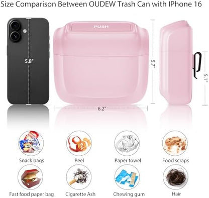 2 Pack Car Trash Can with Lid, Built-in Storage Garbage Bag - Image 2