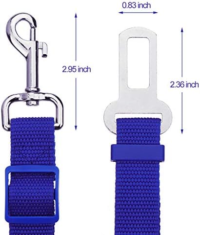 Elisel Elisel 2 Packs Adjustable Length Pet Dog Cat car seat Belt Pet seat Belt - Image 2