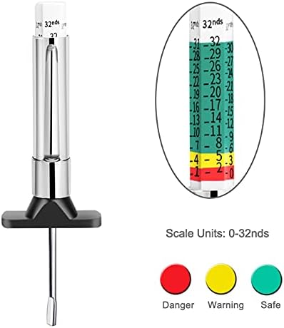 GODESON Pack of 100 Smart Color Coded Tire Tread Depth Gauge - Image 3