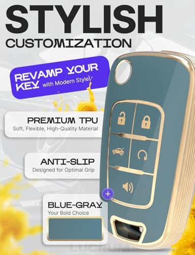 Lucrum Compatible with Chevy, Buick Key Fob Cover & Keychain - Image 3