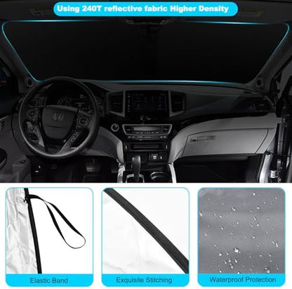 Foldable Front Windshield Sunshade fit - Image 3