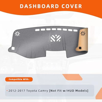 Dashboard Cover Dash Mat Fit for to-yota Camry 2017-2012, Car Dash Board Mat - Image 2