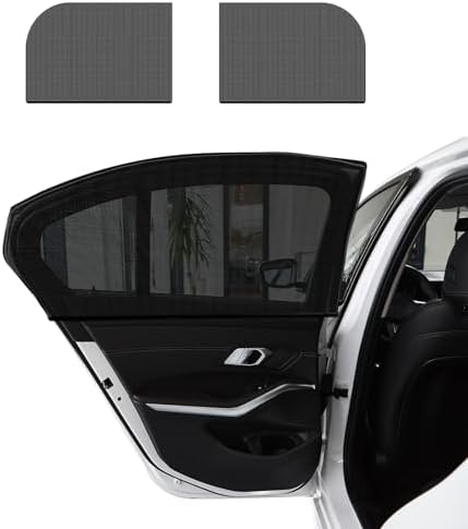 Ohleats 2PCS Car Window Shades, Heat & UV Block Mesh Cover, Car Back by Ohleats