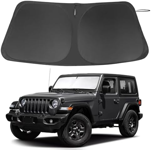 Windshield Sun Shade for 2018-2026 Jeep Wrangler JL/4XE by LHFLIVE