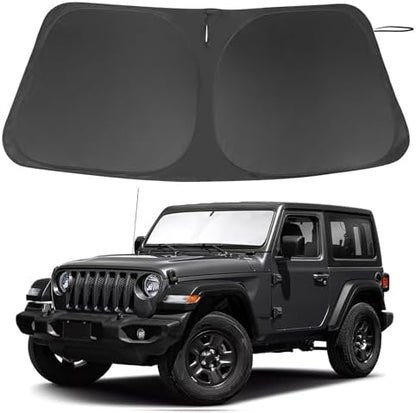 Windshield Sun Shade for 2018-2026 Jeep Wrangler JL/4XE by LHFLIVE