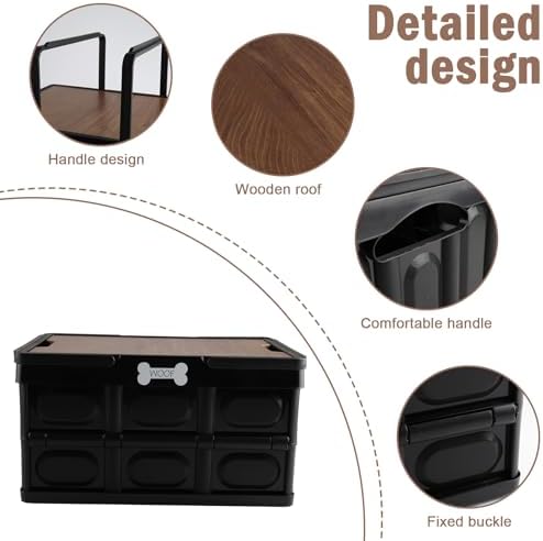 Outdoor Dog Toy Bin wtih Handles, Collapsible Dog Stuff Organizer Portable - Image 2