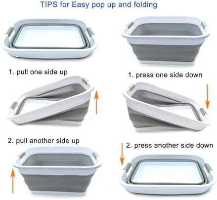 SAMMART Set of 2-41L Collapsible Plastic Laundry Basket-Pop Up Storage - Image 7