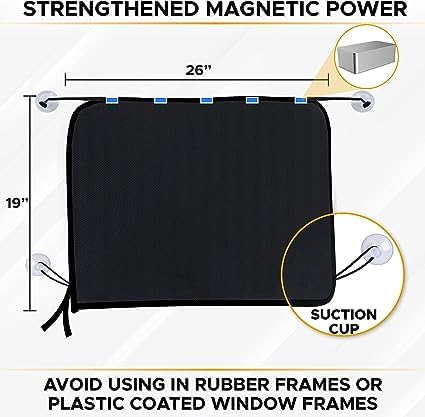 EcoNour Magnetic Car Sun Shade Side Window | Rear Window Sun Shade - Image 4
