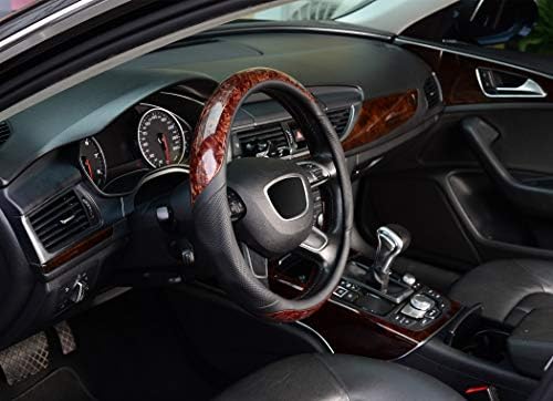 KAFEEK 16 inch Wood Grain Steering Wheel Cover, Large Size - Image 6