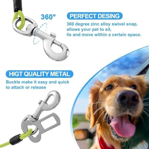 Dog Seat Belt Harness for Car, No Chew Tether Cable Vehicle Dogs Accessories - Image 2