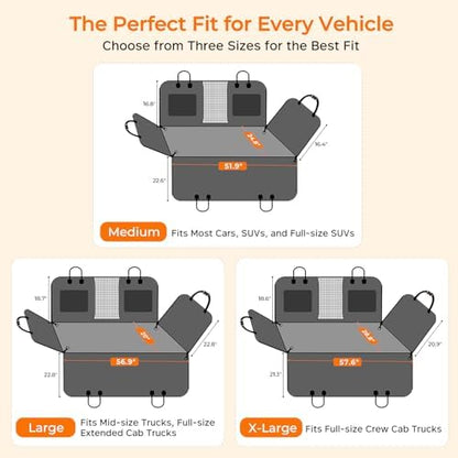 URPOWER Back Seat Extender for Dogs, Large Hard Bottom Dog Car Seat Cover - Image 5