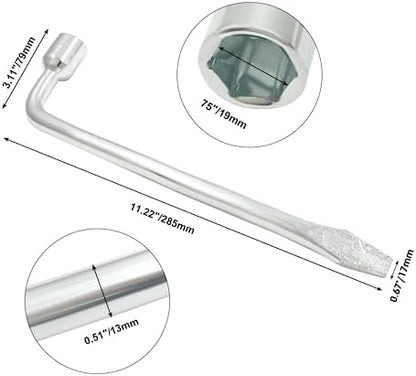 BokWin Hexagon Slotted End Socket Lug Wrench L Type - Image 5