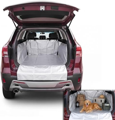 BBTO SUV Cargo Liner with Sides Lightweight 190t Silver Coated Fabric Trunk Mat by BBTO