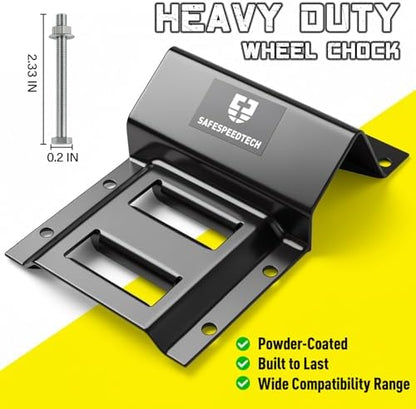 UTV Wheel Chock Tie Down Kit 2pk 2" x8' 4400LBS E Track Tire Ratchet Straps - Image 5