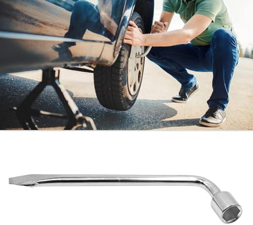 Car Spare Tire Lug Wrench for Jack 17mm/0.67" L Type Hexagon Slotted End Socket - Image 7