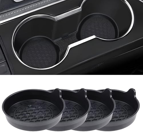 Amooca 4-Pack Spill-Proof Cup Coasters Non-Slip Car Cup Holder Inserts by Amooca