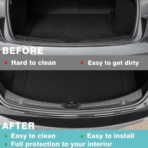 BestEvMod 2026 2025 2024 Tesla Model 3 Upgrade Rear Bumper & Trunk Sill Cover - Image 6