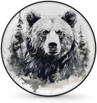 Rv Spare Tire Cover Wheel Mountain Bear Gray Tire Covers Wheel Protectors by FengQuGou