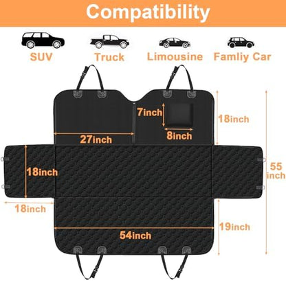 Mancro Dog Car Seat Cover, Waterproof Dog Hammock - Image 5