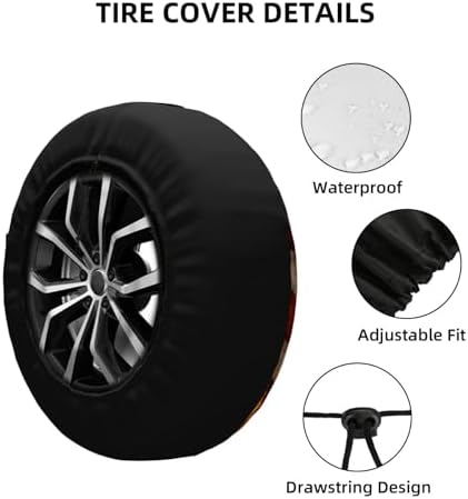 American Flag Eagle Spare Tire Cover Weatherproof Wheel Protectors Universal - Image 3