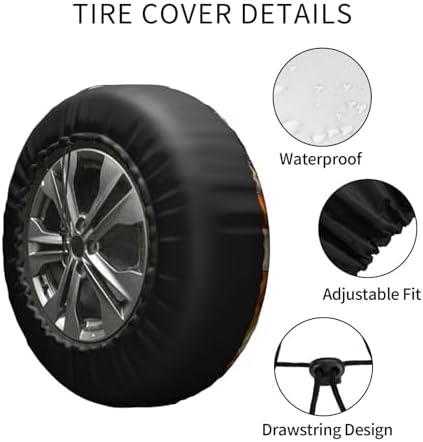 American Flag Spare Tire Cover Wheel Protectors - Image 5