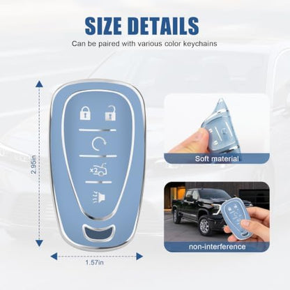 for Chevy Key Fob Cover, 5 Buttons TPU Key Cover - Image 5