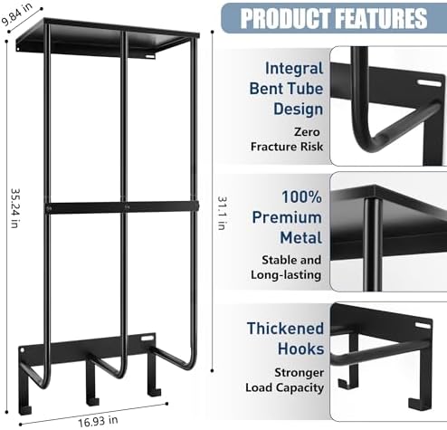 2 Pack Camping Chair Storage for Garage, Metal Camping Chair Rack for Garage - Image 2