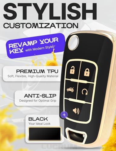 Lucrum Compatible with Chevy, Buick Key Fob Cover & Keychain - Image 3