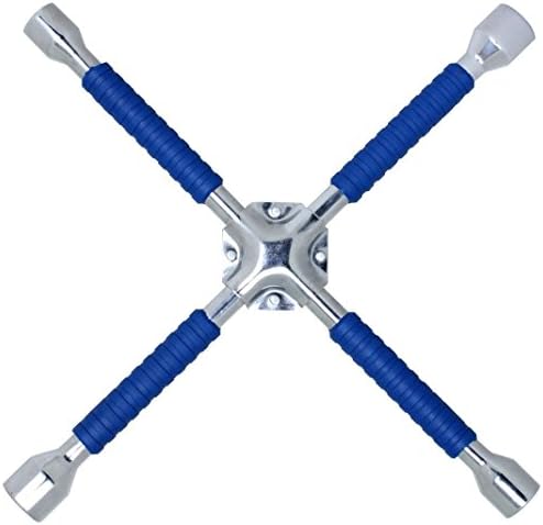 CARTMAN 16 Inch Heavy Duty Non-Slip 4-Way Universal Cross Lug Wrench by CARTMAN