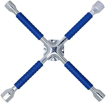 CARTMAN 16 Inch Heavy Duty Non-Slip 4-Way Universal Cross Lug Wrench by CARTMAN