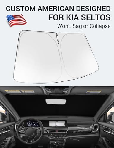 Proadsy Custom Fit 2021-2026 Kia Seltos Windshield Sun Shade, Blocks Heat - Image 2