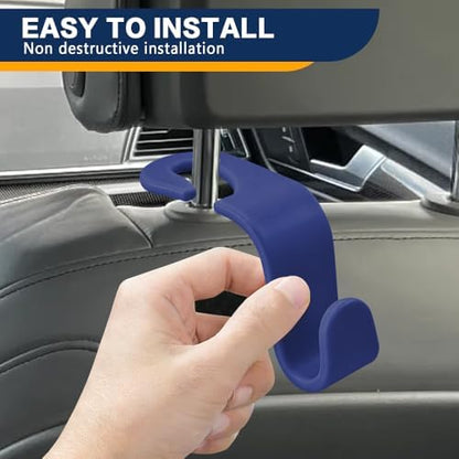 4PCS Car Seat Headrest Hooks, Car Purse Hook, Seat Back Organizer Storage - Image 5