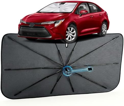 Windshield Sun Shade Umbrella for Toyota Corolla 2020-2026, 1:1 Fit Sunshade by MakeLifeBetter