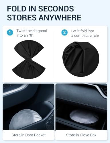 Proadsy Custom Fit 2020-2026 Cadillac CT5 Windshield Sun Shade, Blocks Heat - Image 5